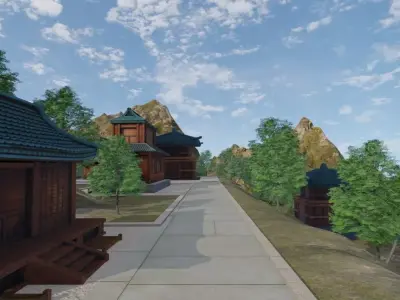 Mountain Village 3D model purchase