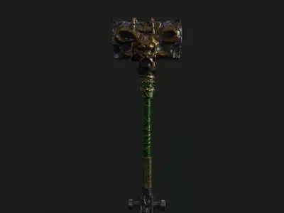 War Hammer 02 V2 Low-poly 3D model