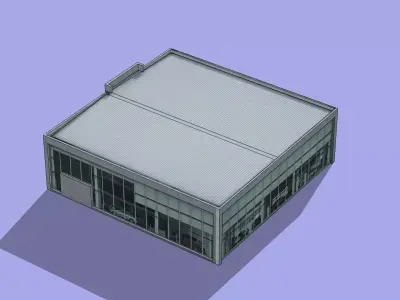 4S dealership Low-poly 3D model