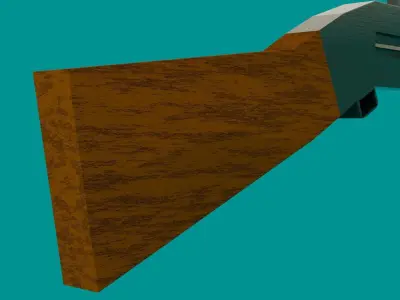 Stylized Lowpoly Shotgun Free low-poly 3D model