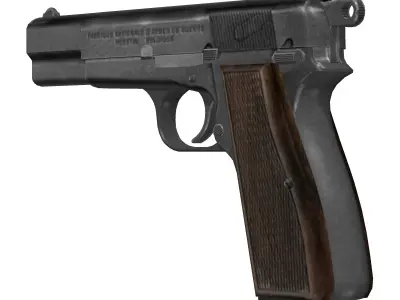 Browning Hi-Power 3D model purchase