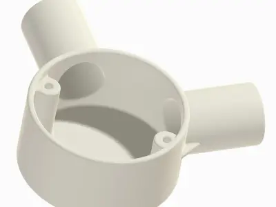 Electrical Two Way Junction Box 3D print model