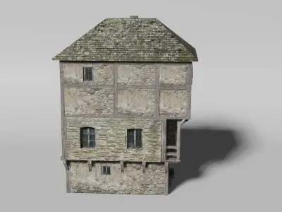 French medieval thirteenth century townhouse 3D model