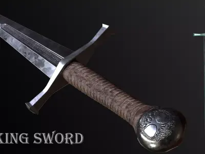 Viking Sword Free low-poly 3D model get