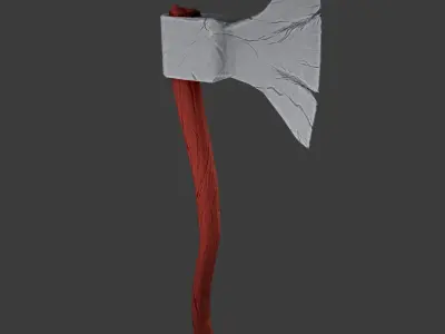 3D Stylized Gameready Axe Free low-poly 3D model