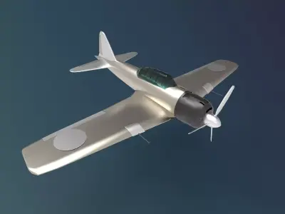 A6M3 32 Mitsubishi Zero fighter plane 3D model purchase
