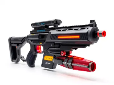 Futuristic Plasma Rifle model pack Low-poly 3D model