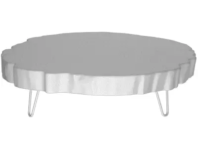 Coffee table made solid wood slab split in Loft style Wood Round 3D model