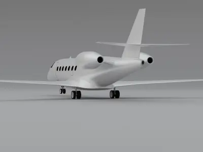 Bussines Jet 3d model by Nikdox Free low-poly 3D model