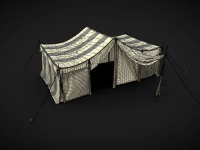 Medieval Market- Tent 01 Free 3D model