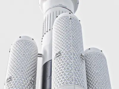 Rocket PBR Low-poly 3D model