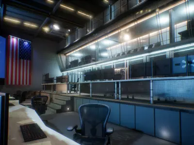Command Center Low-poly 3D model