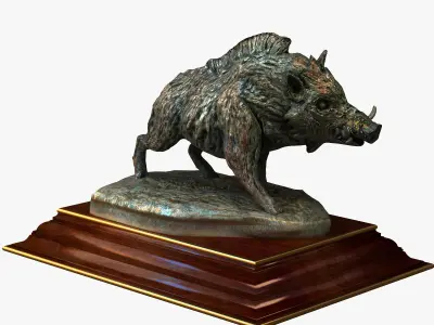 Boar Statue 3D model