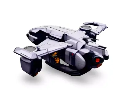 SciFi VTOL Dropship Transport Low-poly 3D model