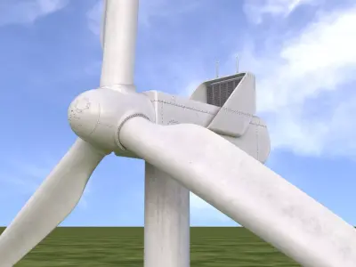 Wind Turbine PBR 3D model