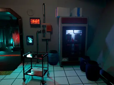 Sci Fi Monitor Low-poly 3D model
