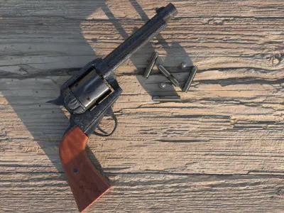 Colt Single Action Army Low-poly 3D model