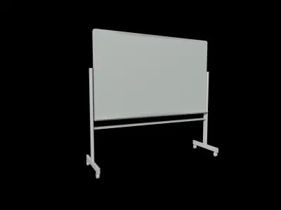 Whiteboard with stand Low-poly 3D model