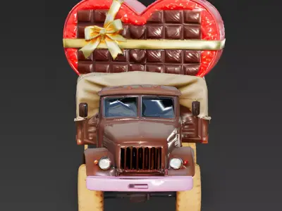 Sweet Tooth Transport Truck 3D Model Low-poly 3D model