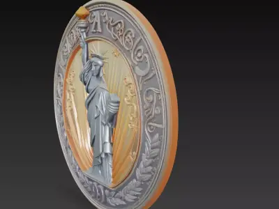 Statue of Liberty Relief - Artistic American Symbol Sculpture 3D 3D print model