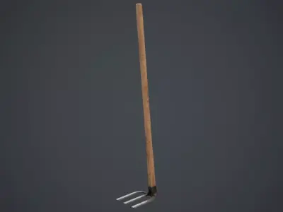 Hoe 1B Low-poly 3D model