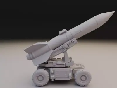 Missile transport and launch vehicle 3D print model
