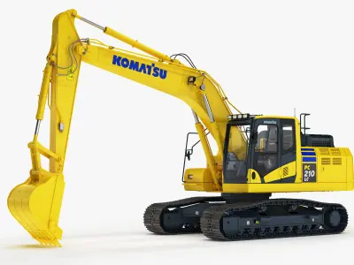 Komatsu PC210LC Crawler Excavator 3D model