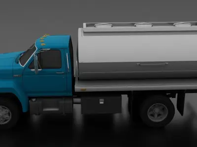 F-Series F-800 Tanker Truck 1980 Low-poly 3D model