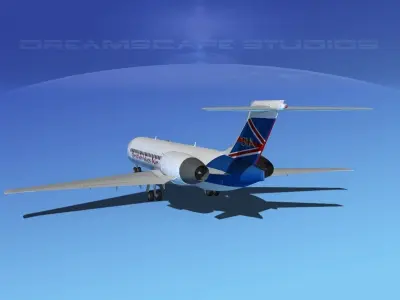 Boeing 717-200 British Isles 3D model