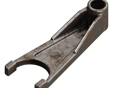 Rusty Tractor Gear Shift Fork 3D model