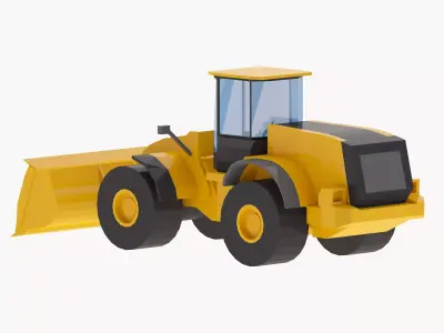 Loader Construction M892 Simplified Low-poly 3D model