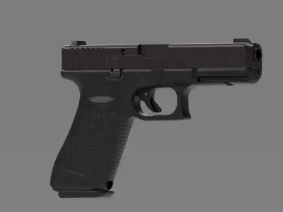 Glock 17 Low-poly 3D model 6