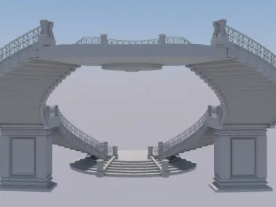 palace staircase 3D model purchase
