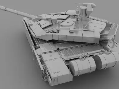 T90ms Hightpolygon 3D model