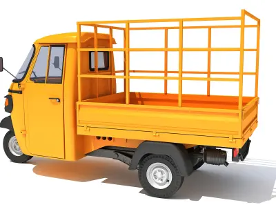 Pickup Mini Truck 3 Wheeler Carrier 3D model