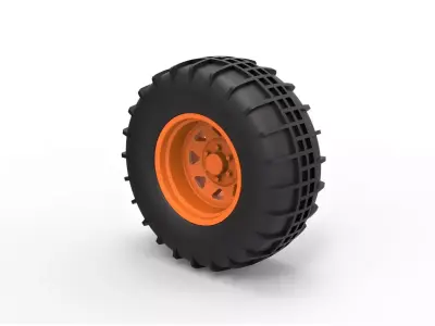 Rear wheel for Dune Buggy 5 3D print model
