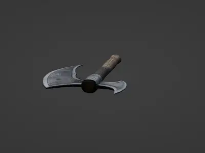 Ancient Warriors Engraved Battle Axe   3D model