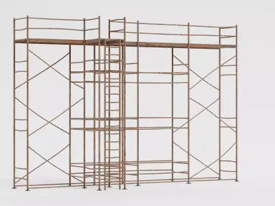 -Old Scaffolding V9- 3D model