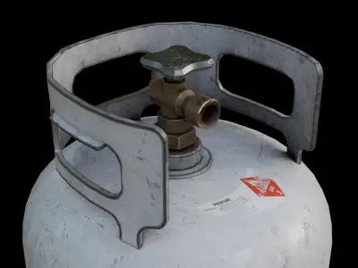 Propane Cylinder Low-poly 3D model