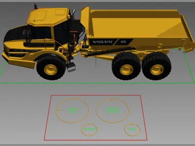 Articulated Truck VOLVO A25G Rigged 3D model