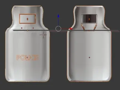 police shield Low-poly 3D model buy