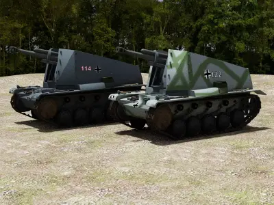 WW2 German Wespe SP 3D model