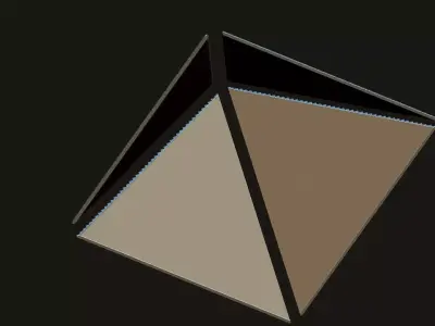 Egyptian Pyramid Flat 4-Part 3D Printable Model for CNC Carving Free 3D print model