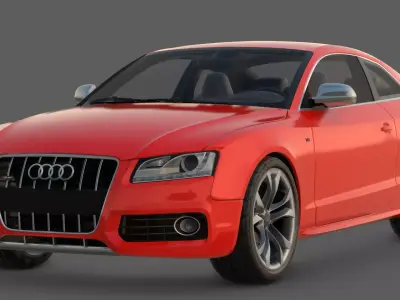 2008 Audi S5 3D Model  German V8 Grand Tourer 3D model