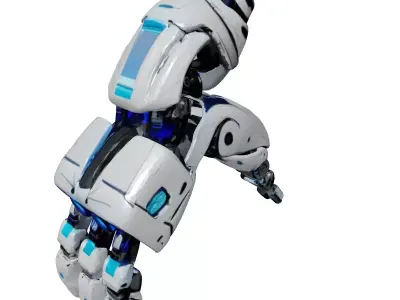 Futuristic Robotic Hand with Glow 3D model