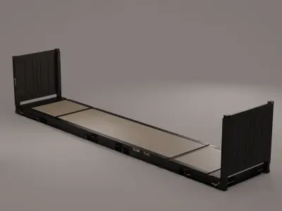 Container - 40 FlatRack  3D model