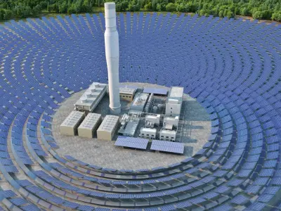 Solar Tower Concentrated Solar Power    Power Station   3D model