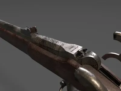 Lindsay Rifle Low-poly 3D model
