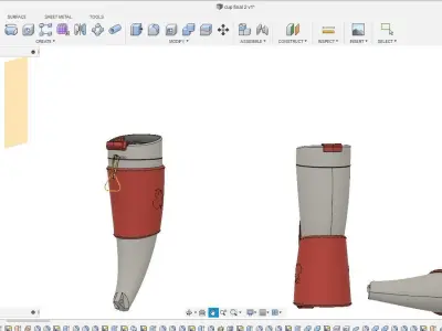 GOAT mug cup with fusion 360 3D model