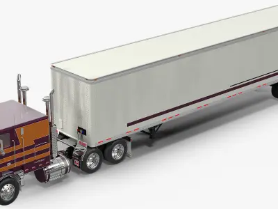 Marmon 110P Truck with Trailer 3D model purchase